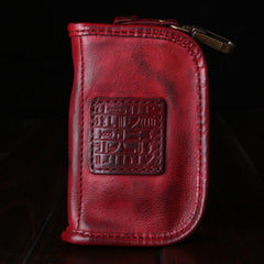 Genuine Leather Mens Cool Key Wallet Car Key Holder Car Key Case for Camel Men