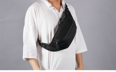 Leather Mens FANNY PACK MENS WAIST BAG HIP PACK BELT BAG FOR MEN - iwalletsmen