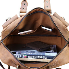 Genuine Leather Mens Cool Messenger Bag Work Bag Satchel Bag Briefcase Bag for men