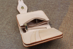 Cool Small Leather Biker Chain Wallet Mens Handmade billfold Chain Wallets - iwalletsmen