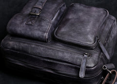 Genuine Leather Mens Cool Messenger Bag Chest Bag Bike Bag Cycling Bag for men