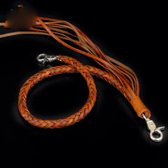 Handmade Leather Braided Wallet Chain Biker Wallet Chain Trucker Chain for Men - iwalletsmen