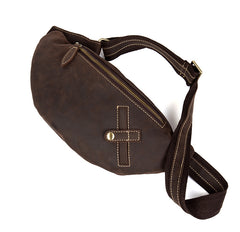 Leather Mens Fanny Pack Waist Bag Hip Pack Belt Bag Bumbag for Men