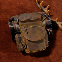 Leather Belt Pouch Mens Small Cases Waist Bag Hip Pack Belt Bag Fanny Pack Bumbag for Men