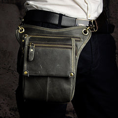 Leather Belt Pouch Mens Cases Waist Bag Hip Pack Belt Bag Fanny Pack Bumbag for Men