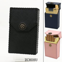 Handmade Cool Leather Womens Black Cigarette Holder Case Cigarette Holder for Women - iwalletsmen