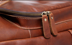 Genuine Leather Mens Cool Backpack Sling Bag Large Black Travel Bag Hiking Bag for men