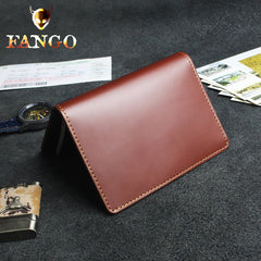 Handmade Leather Floral Mens Cool billfold Wallet Passport Card Holder Small Card Slim Wallets for Men
