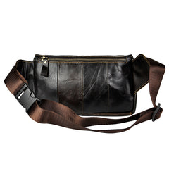 Leather Fanny Pack Mens Waist Bag Hip Pack Belt Bag Bumbag for Men