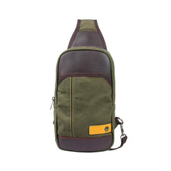 Green Canvas Sling Backpack Men's Sling Bag Coffee Chest Bag Canvas One shoulder Backpack For Men - iwalletsmen