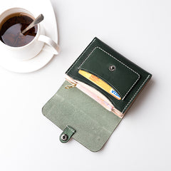 Handmade Leather Mens Cool billfold Wallet Card Holder Small Card Wallets for Men Women