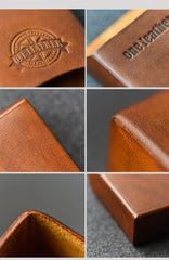 Handmade Brown Leather Mens 20pcs Cigarette Case Cool Custom Cigarette Case for Men - iwalletsmen