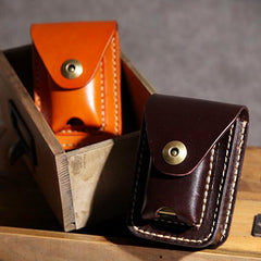 Cool Leather Mens Cigarette Case with Belt Loop Zippo Lighter Holder for Men - iwalletsmen