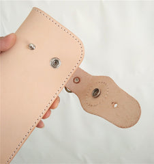 Handmade Mens Leather Biker Chain Wallets Cool Beige Long Biker Wallet with Chain - iwalletsmen