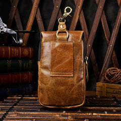 Leather Belt Pouch Mens Small Cases Waist Bag Hip Pack Belt Bag Fanny Pack Bumbag for Men