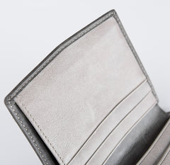 Handmade Leather Mens Cool Slim Leather Wallet Men Small Wallets Bifold for Men