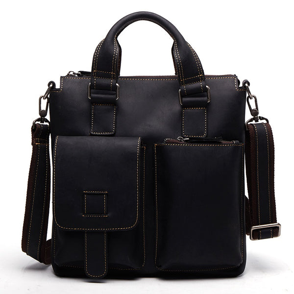 Handmade Leather Mens Cool Messenger Bag Work Bag Satchel Bag Briefcase Bag for men