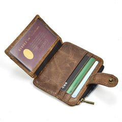 Cool Leather Mens Wallet Slim Wallet Card Front Pocket Wallet for Men - iwalletsmen