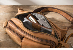 Leather Mens FANNY PACK MENS WAIST BAG HIP PACK BELT BAG FOR MEN - iwalletsmen