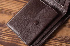 Handmade Leather Mens Cool Wallet Men Slim Wallets Front Pocket Wallet for Men