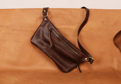 Leather Mens FANNY PACK MENS WAIST BAG HIP PACK BELT BAG FOR MEN - iwalletsmen