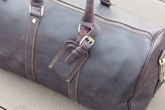 Cool Leather Mens Weekender Bags Vintage Travel Bags Duffle Bag for Men - iwalletsmen