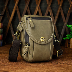 Leather Belt Pouch Mens Small Cases Waist Bag Hip Pack Belt Bag Fanny Pack Bumbag for Men