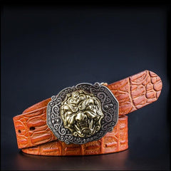 Handmade Genuine Leather Punk Rock Chinese Monster Mens Cool Men Biker Trucker Leather Belt