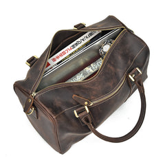 Genuine Leather Mens Cool Weekender Bag Travel Bag Duffle Bags Overnight Bag Holdall Bag for men