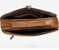 Genuine Leather Mens Cool Messenger Bag Chest Bag Bike Bag Cycling Bag for men