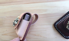 Mens Leather Zippo Lighter Pouch with Loop Cool Zippo lighter case with Clip - iwalletsmen
