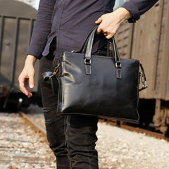 Genuine Leather Mens Cool Messenger Bag Briefcase Chest Bag Bike Bag Cycling Bag for men