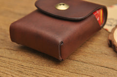 Vintage Cool Leather Mens Cigarette Case Cigarette Holder with Belt Loop for Men - iwalletsmen
