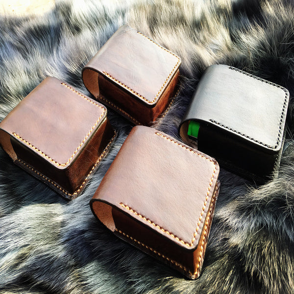 Badass Leather Mens Cigarette Case Cigarette Holder Belt Pouch with Belt Loop for Men - iwalletsmen