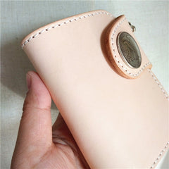 Handmade Mens Leather Small Biker Chain Wallets Cool billfold Biker Wallet with Chain - iwalletsmen