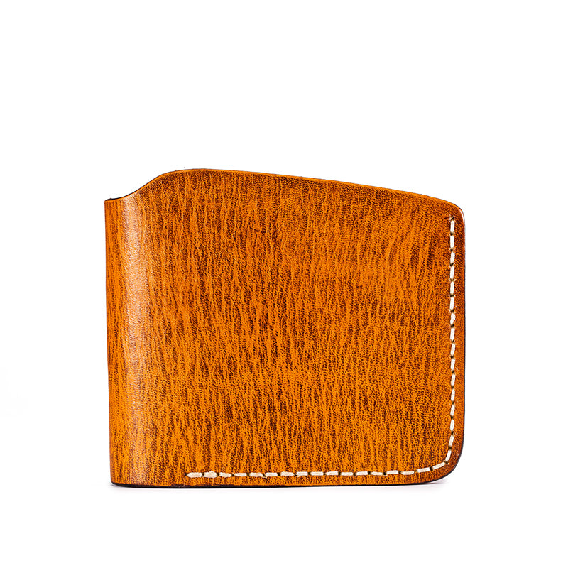 Handmade Mens Cool billfold Leather Wallet Men Small Slim Wallets Bifold for Men - iwalletsmen