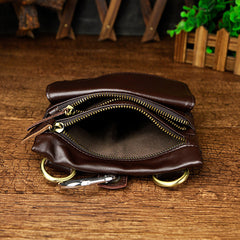 Leather Belt Pouch Mens Small Cases Waist Bag Hip Pack Belt Bag Fanny Pack Bumbag for Men