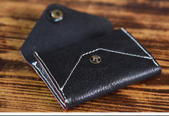 Handmade Mens Cool billfold Leather Wallet Men Small Card Slim Wallets Bifold for Men - iwalletsmen