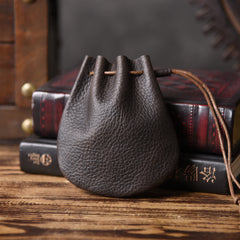 MINI Leather Drawstring Coin Pouch Medieval Pouch Medieval Coin Pouch Renaissance Costume Accessories LARP - iwalletsmen