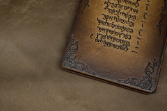 Handmade Leather Tooled Christian Jesus Mose Notebook Journal Travel Book Diary