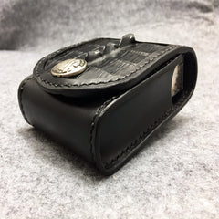 Cool Indian Black Leather Mens Cigarette Case Cigarette Holder Belt Pouch with Belt Loop for Men - iwalletsmen