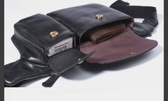 Leather Men Fanny Pack Small Waist Bag Hip Pack Belt Bag Bumbag for Men