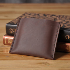 Handmade Mens Cool billfold Leather Wallet Men Small Card Slim Wallets Bifold for Men