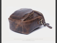 Leather Belt Pouch Mens Small Cases Waist Bag Hip Pack Belt Bag Fanny Pack Bumbag for Men