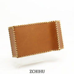 Handmade Cool Leather Mens Cigarette Holder Case Brown Cigarette Holder for Men - iwalletsmen