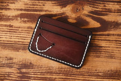Handmade Mens Cool billfold Leather Wallet Men Small Card Slim Wallets for Men