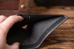 Handmade Leather Mens Cool Wallet Men Slim Wallets Front Pocket Wallet for Men