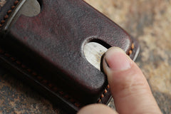 Cool Mens Leather Zippo Lighter Case with Loop Zippo lighter Holder with clip - iwalletsmen