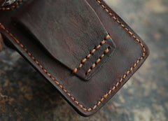 Vintage Leather Mens Skull Cool Cigarette Holder Case with lighter Holder for Men - iwalletsmen