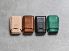 Cool Green Leather Mens 3pcs Cigar Case Cool Custom Leather Cigar Case for Men - iwalletsmen